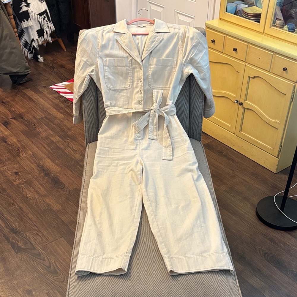 Banana Republic Light Cream Jumpsuit